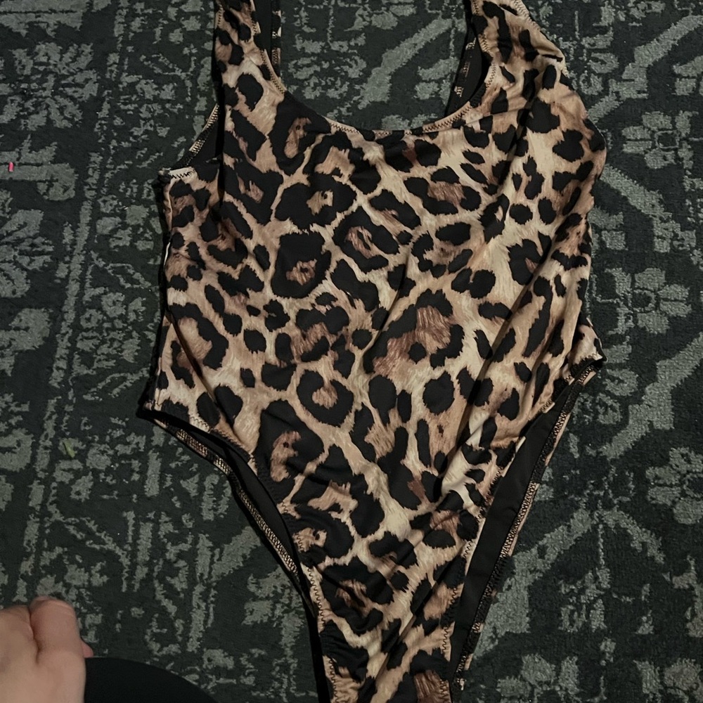 Leopard Print One-Piece Swimsuit